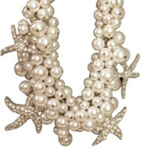Chico's Pearl Starfish Statement Necklace